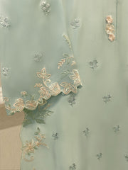 3 Piece- Pure  Sheesha Silk Embroidered Suit S115276