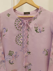 2 Piece- Pure Sheesha Silk Embroidered Suit S115311