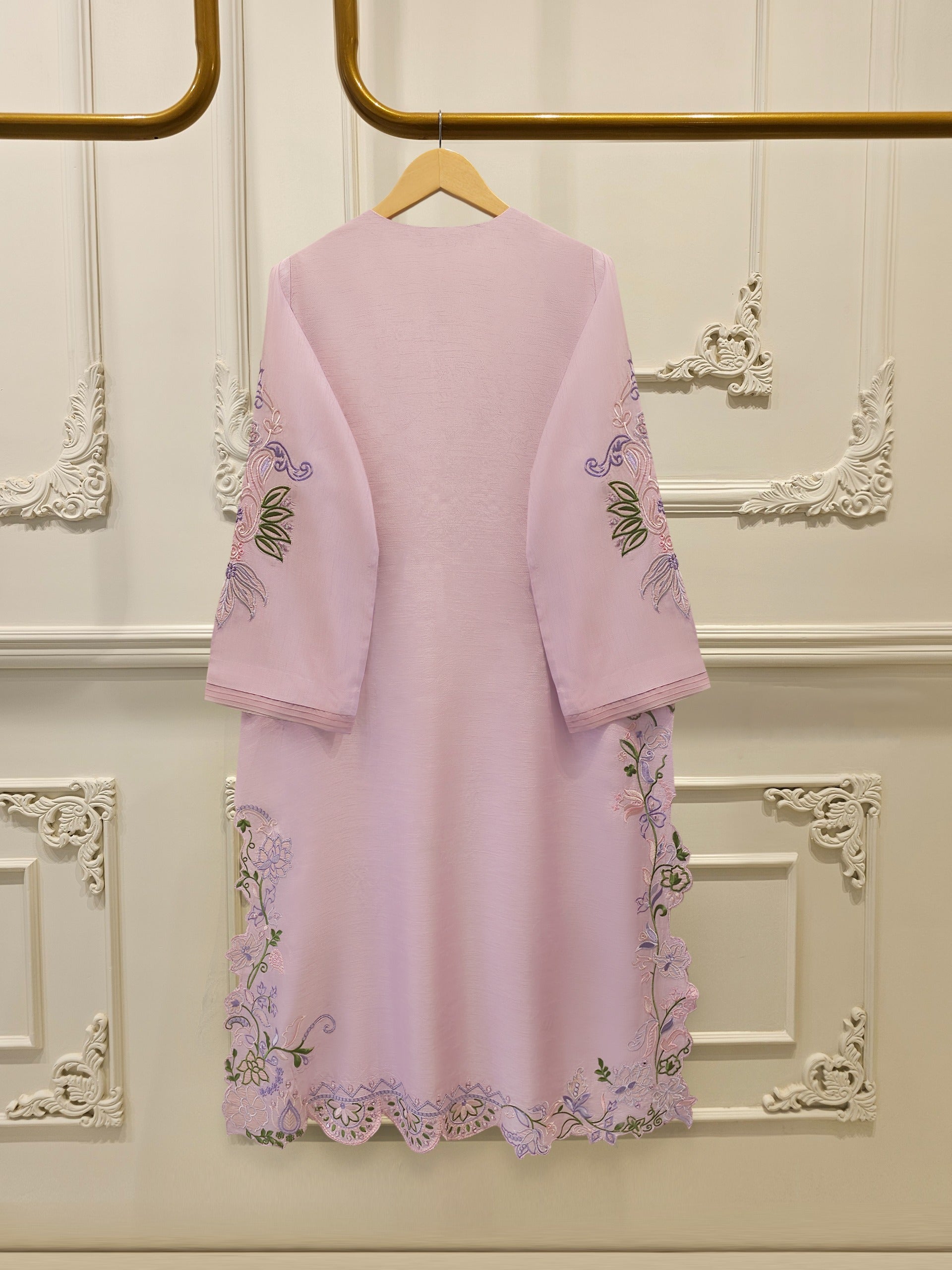 2 Piece- Pure Sheesha Silk Embroidered Suit S115311