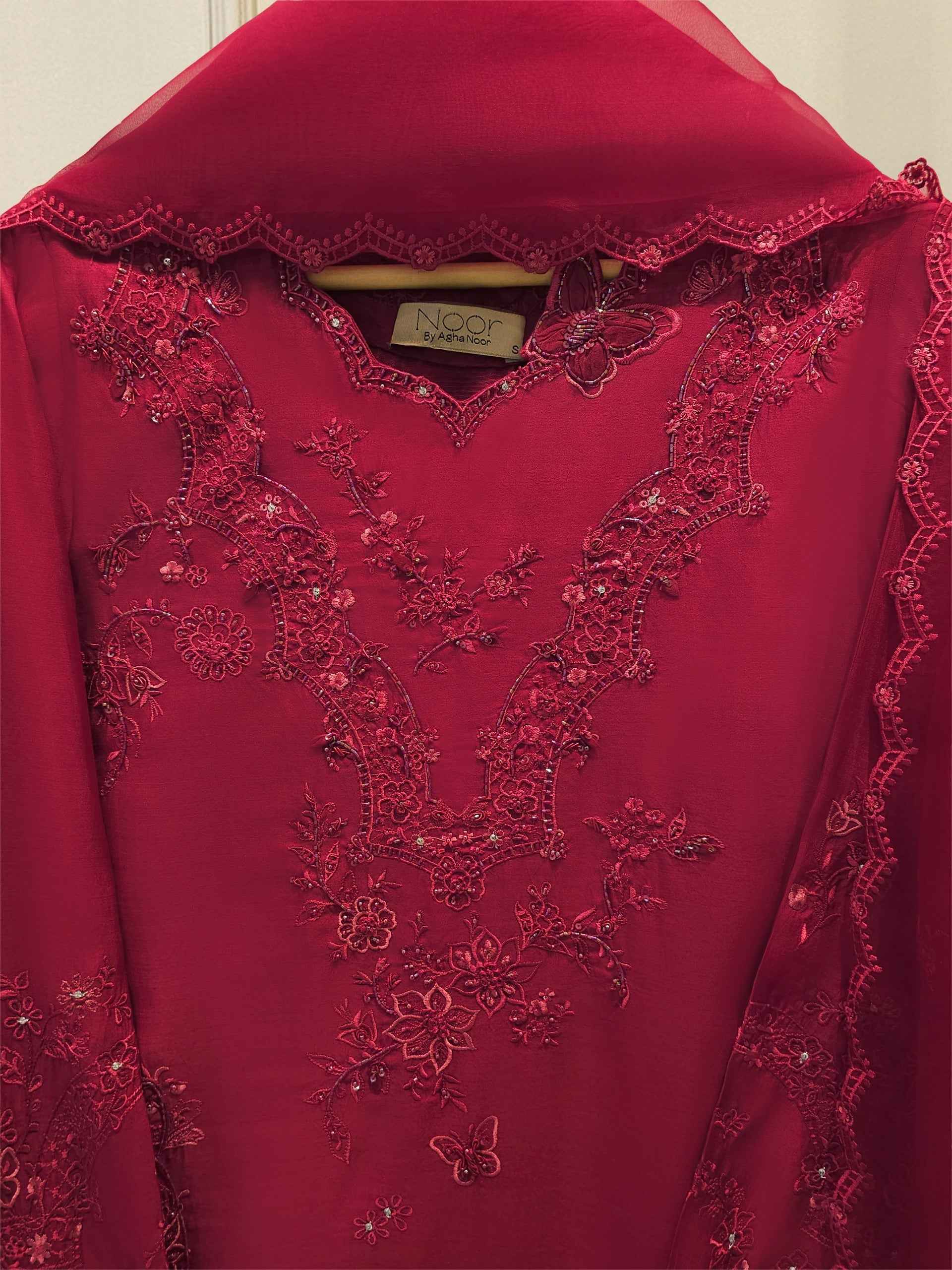 3 Piece - Embroidered Khadi Silk Suit WS00410
