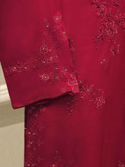 3 Piece - Embroidered Khadi Silk Suit WS00410