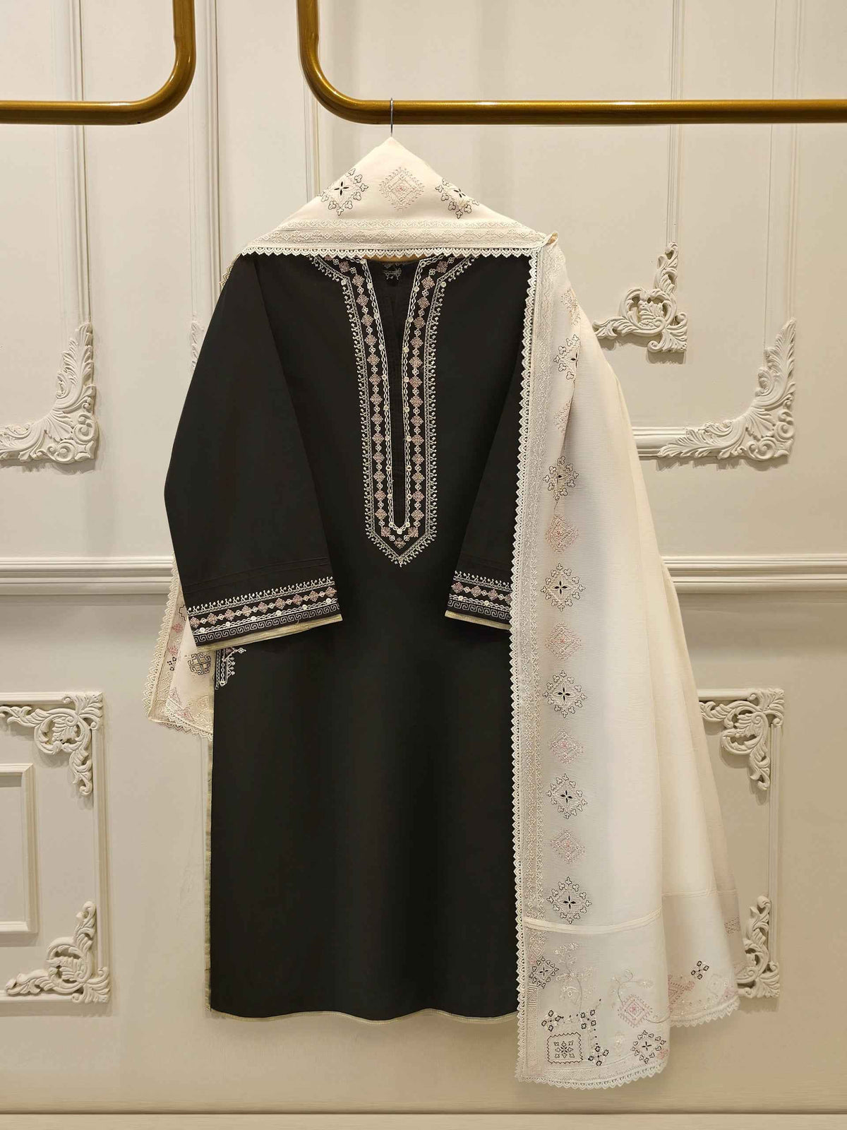 2 Piece - Embroidered Cambric Suit S115370