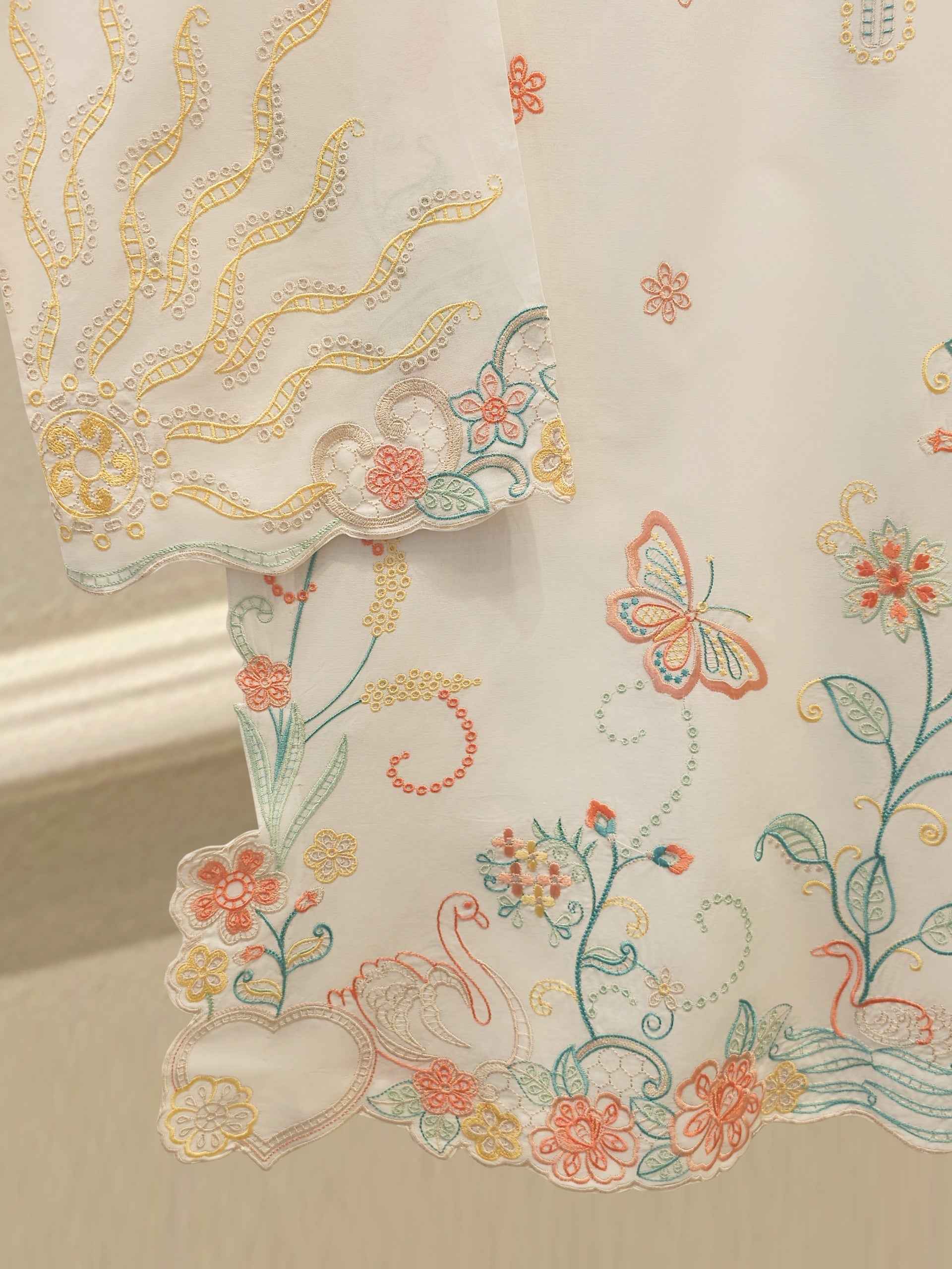 2 Piece - Embroidered Cambric Suit S115380