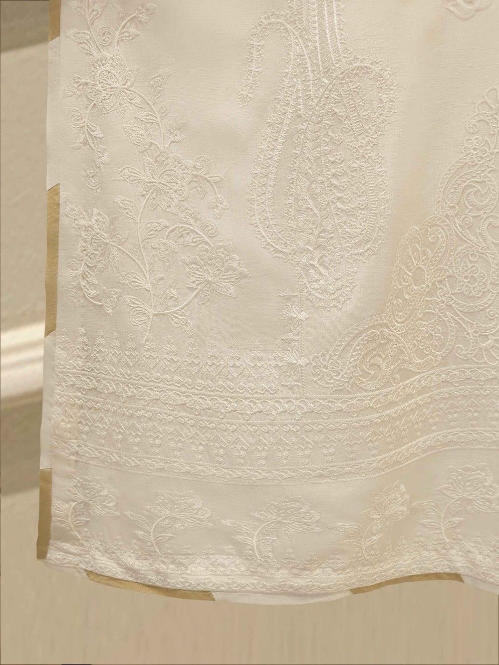 3 Piece- Pure Korean Silk Embroidered Suit S115360