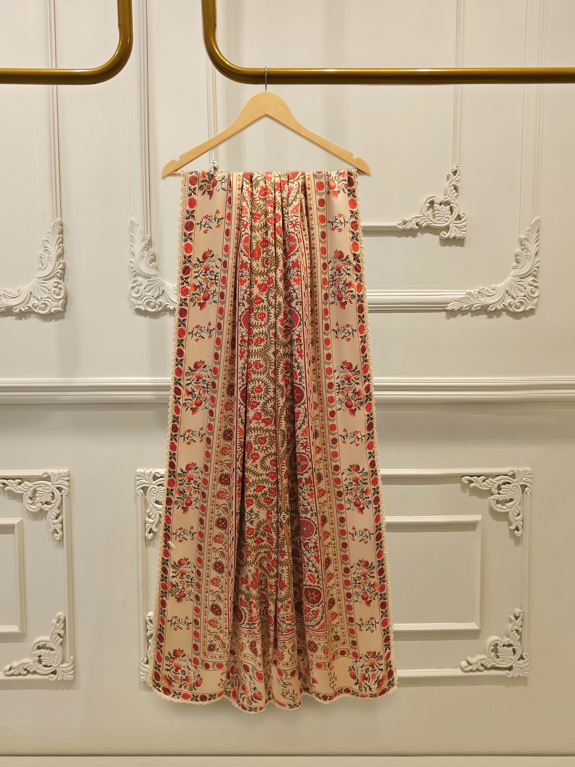 3 Piece- Pure Korean Silk Embroidered Suit S115360