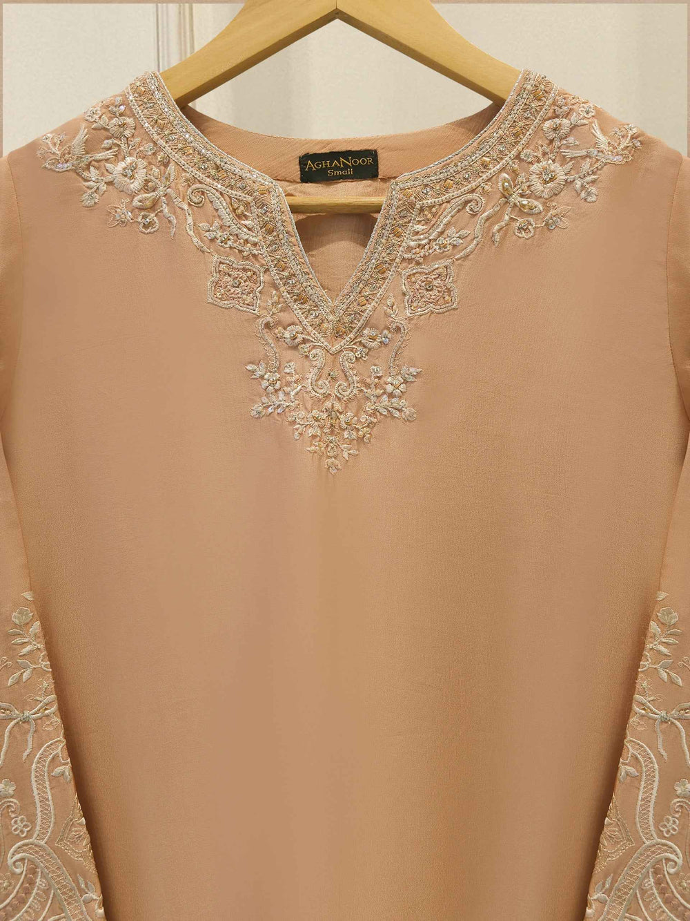 3 Piece- Pure  Sheesha Silk Embroidered Suit S115375