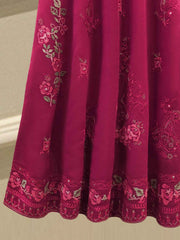 3 Piece - Embroidered Kora Silk Suit WS00412