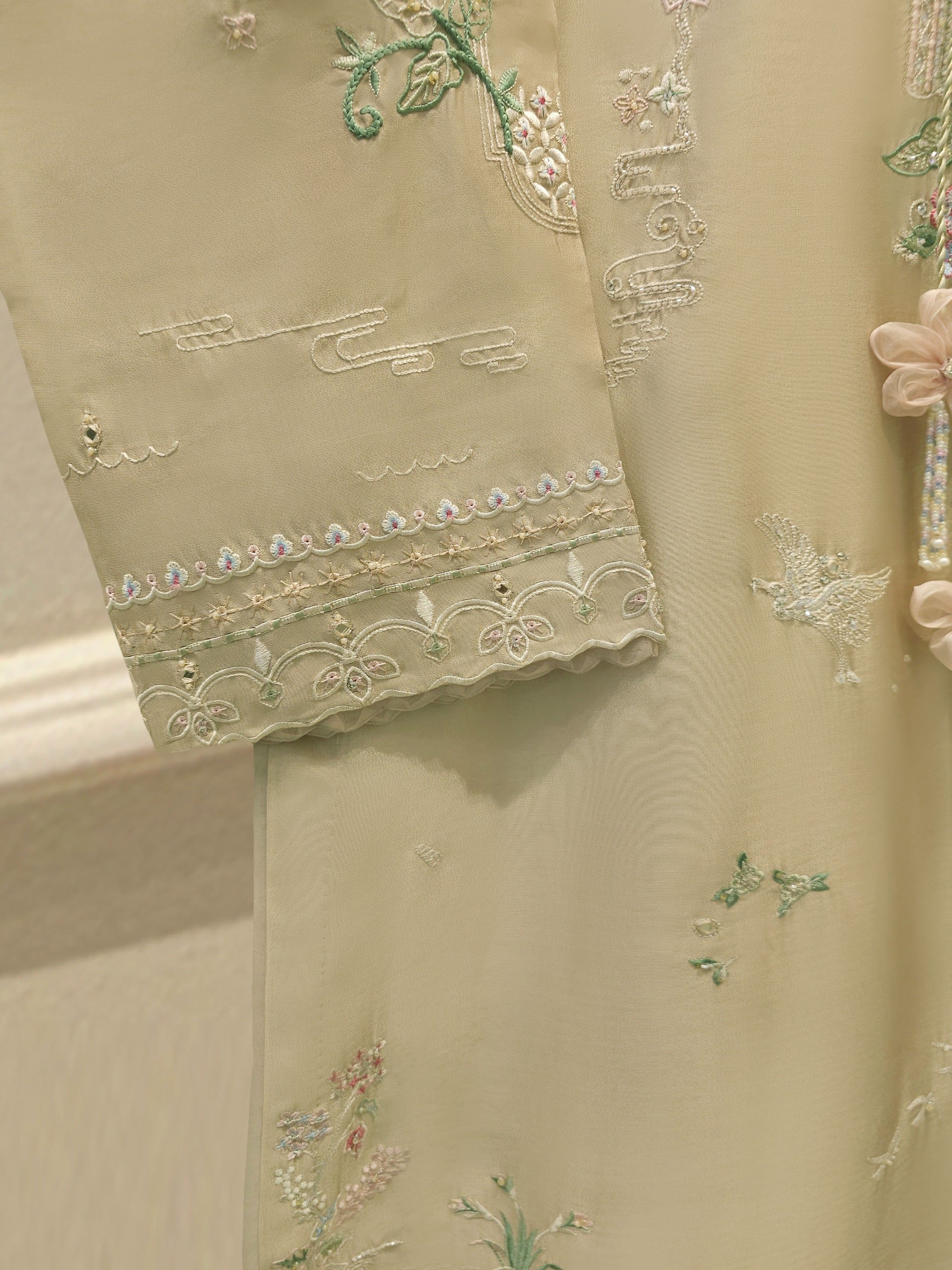 2 Piece- Pure Sheesha Silk Embroidered Suit S115395