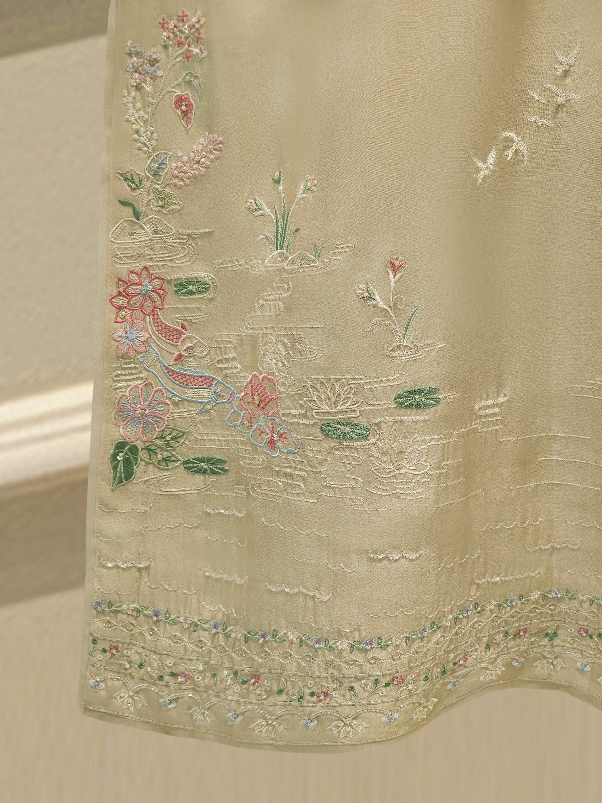 2 Piece- Pure Sheesha Silk Embroidered Suit S115395