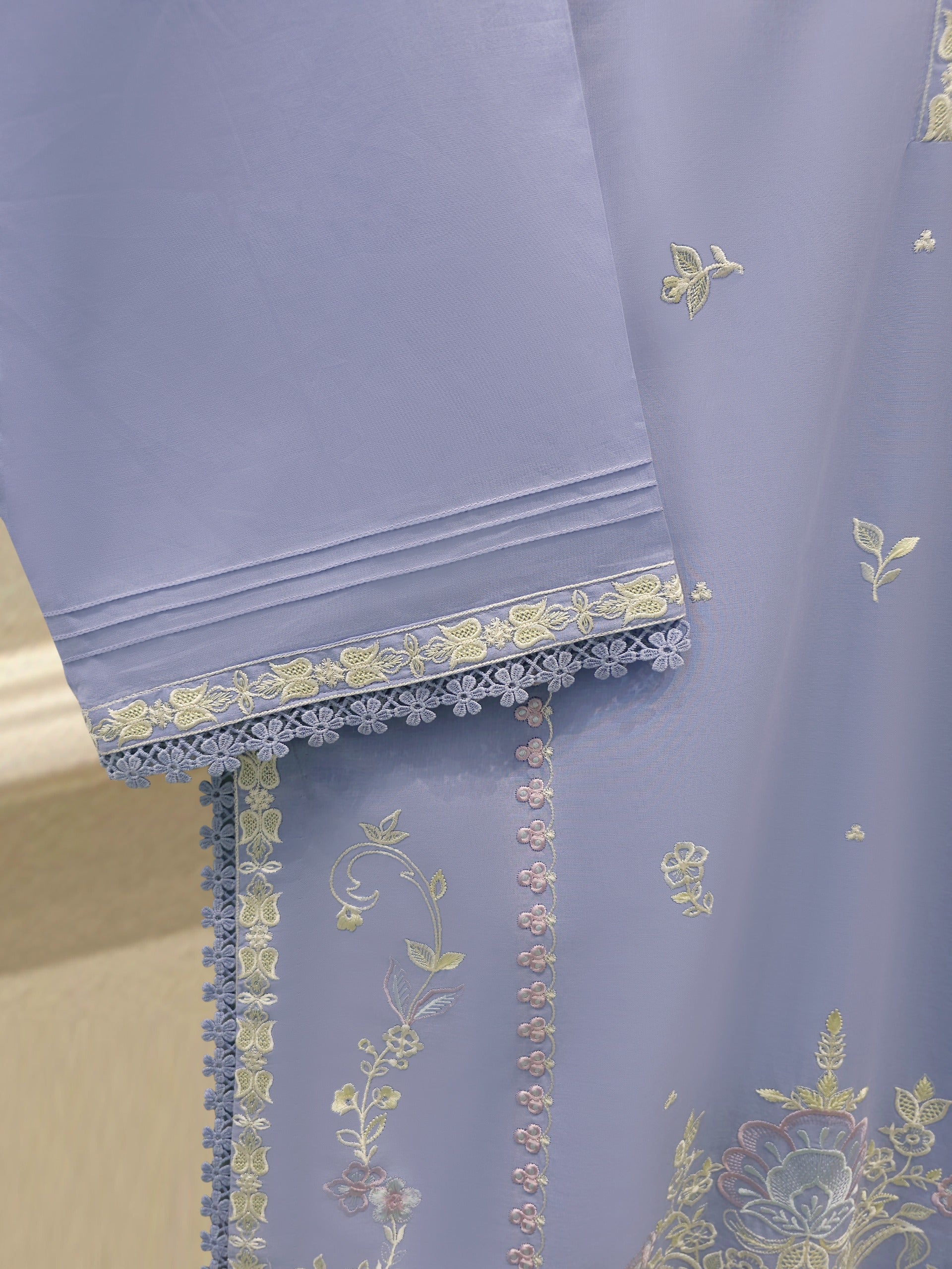 2 Piece - Embroidered Cambric Suit S115371
