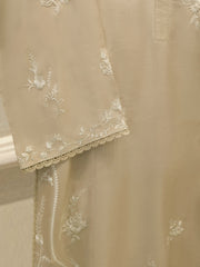 3 Piece- Pure Korean Silk Embroidered Suit S115400