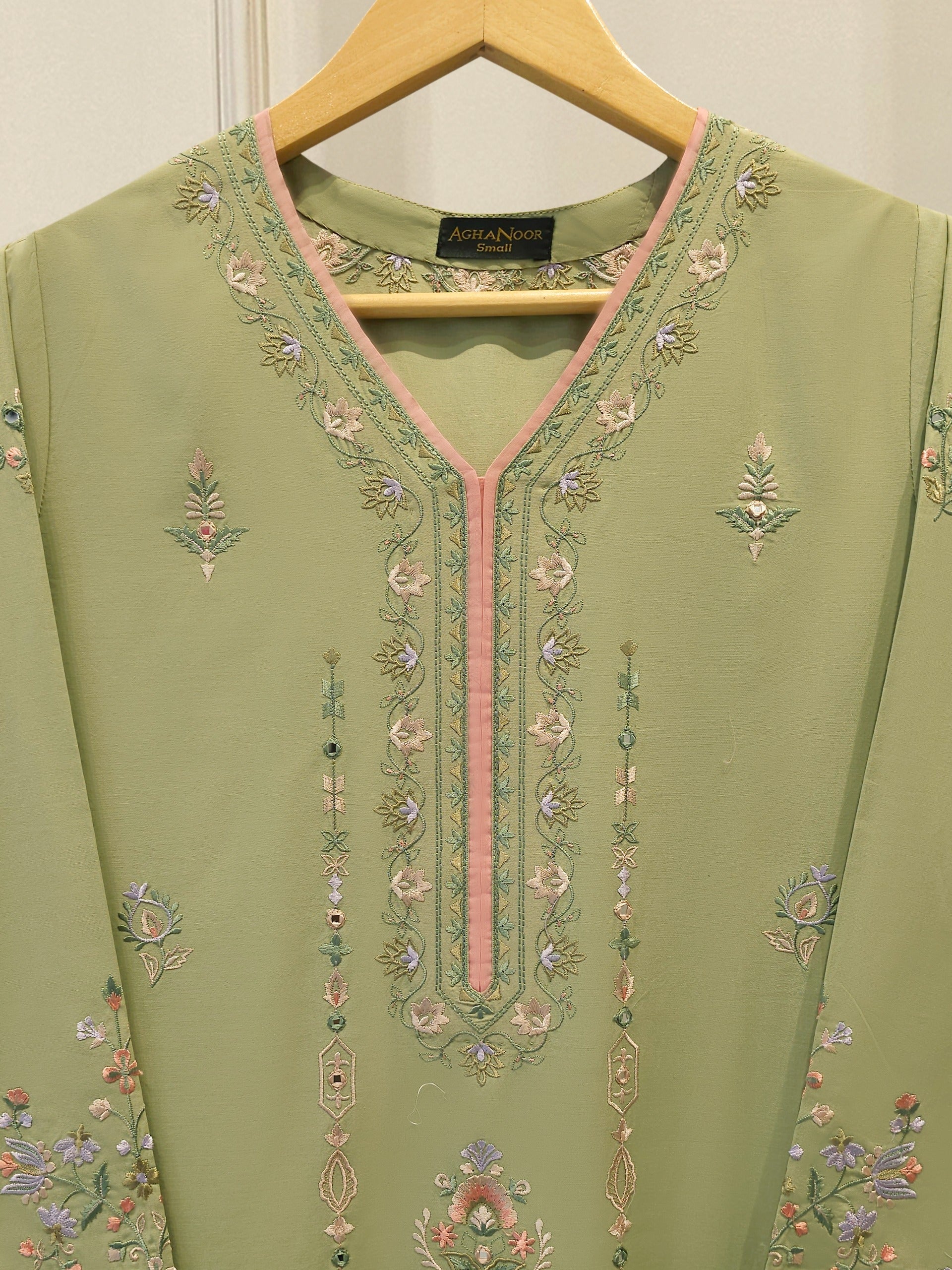 2 Piece - Embroidered Cambric Suit S115402