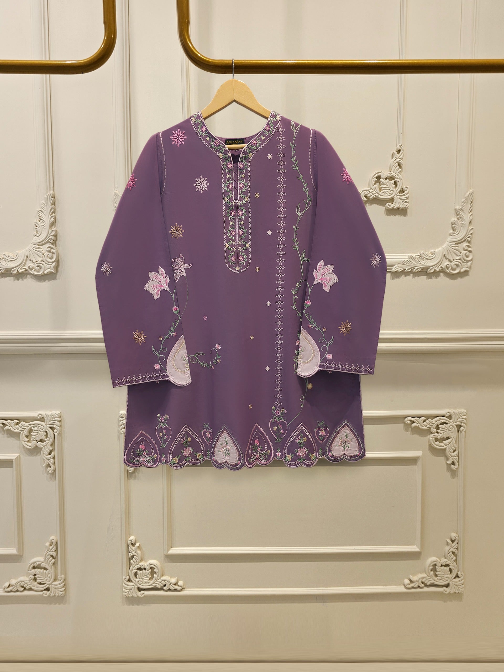 2 Piece - Embroidered Cambric Suit S115378