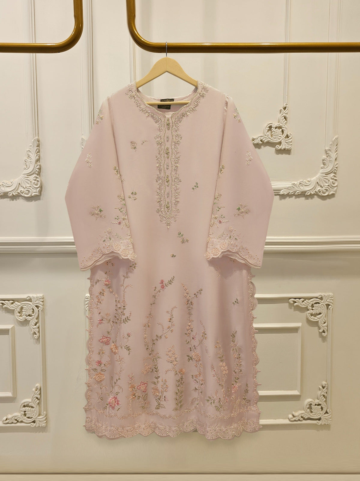 2 Piece- Pure Sheesha Silk Embroidered Suit S115423