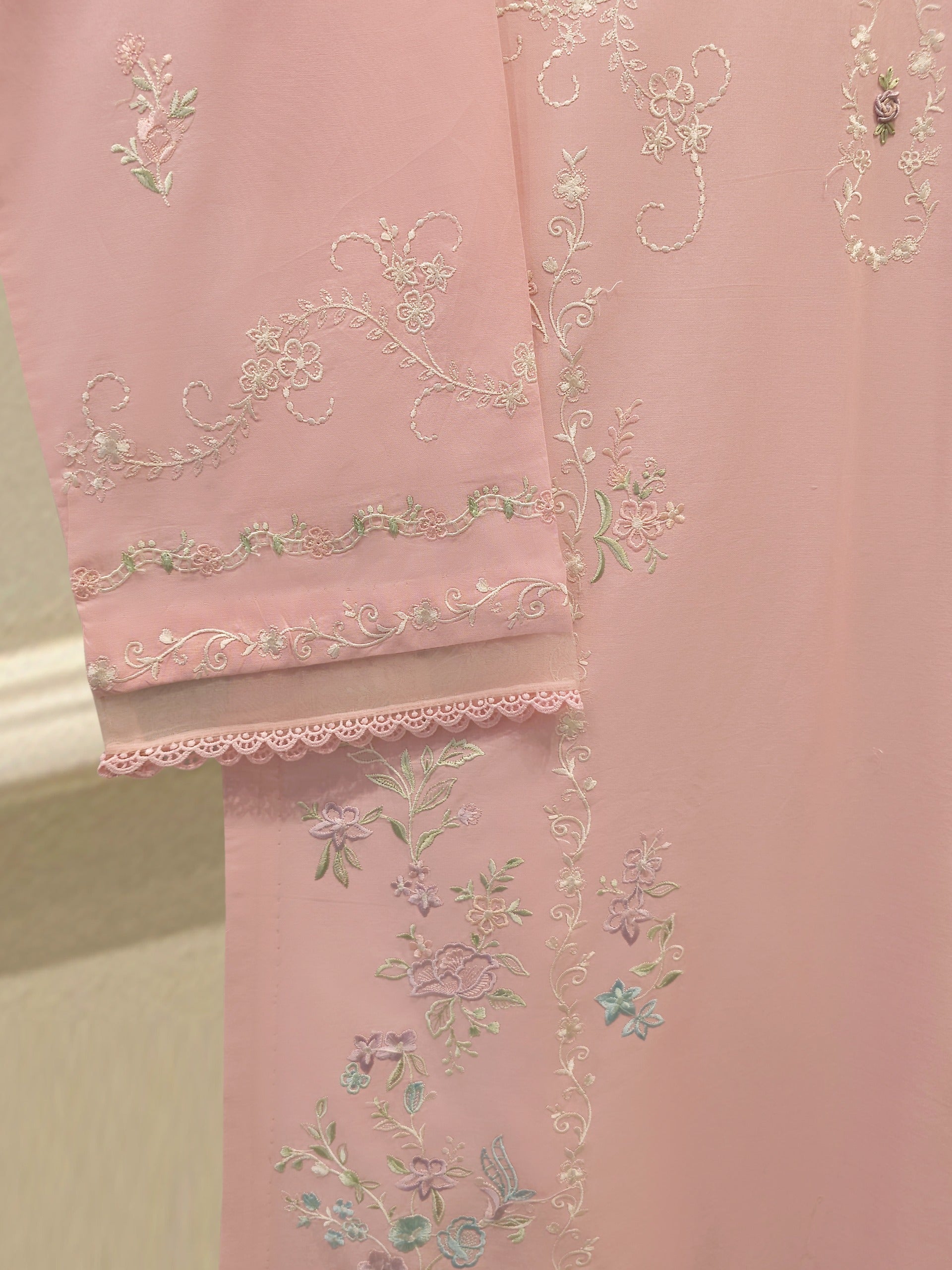 2 Piece - Embroidered Cambric Suit S115411