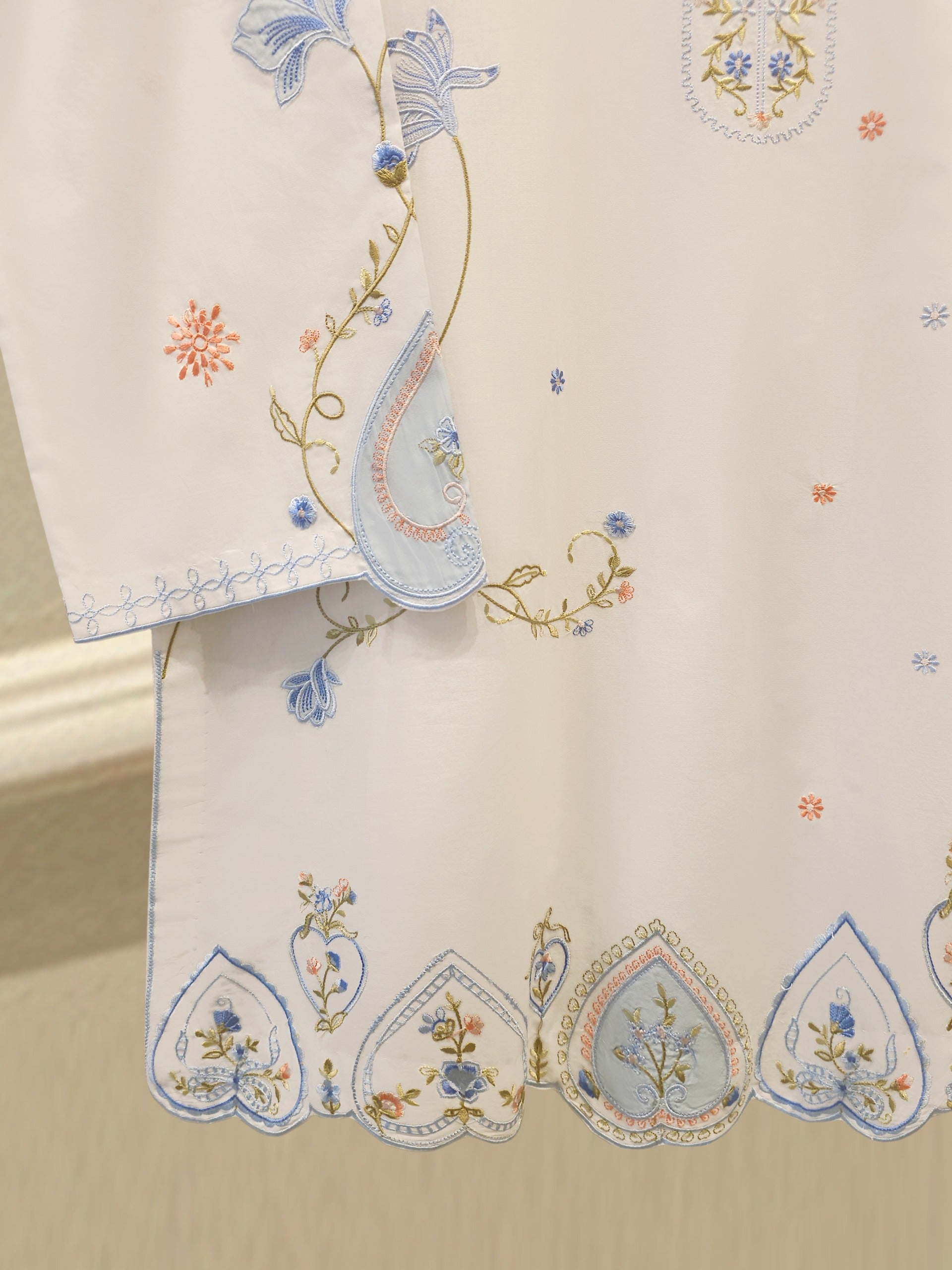 2 Piece - Embroidered Cambric Suit S115382