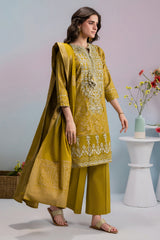 Embroidered Kurta Dupatta Trouser - 3258
