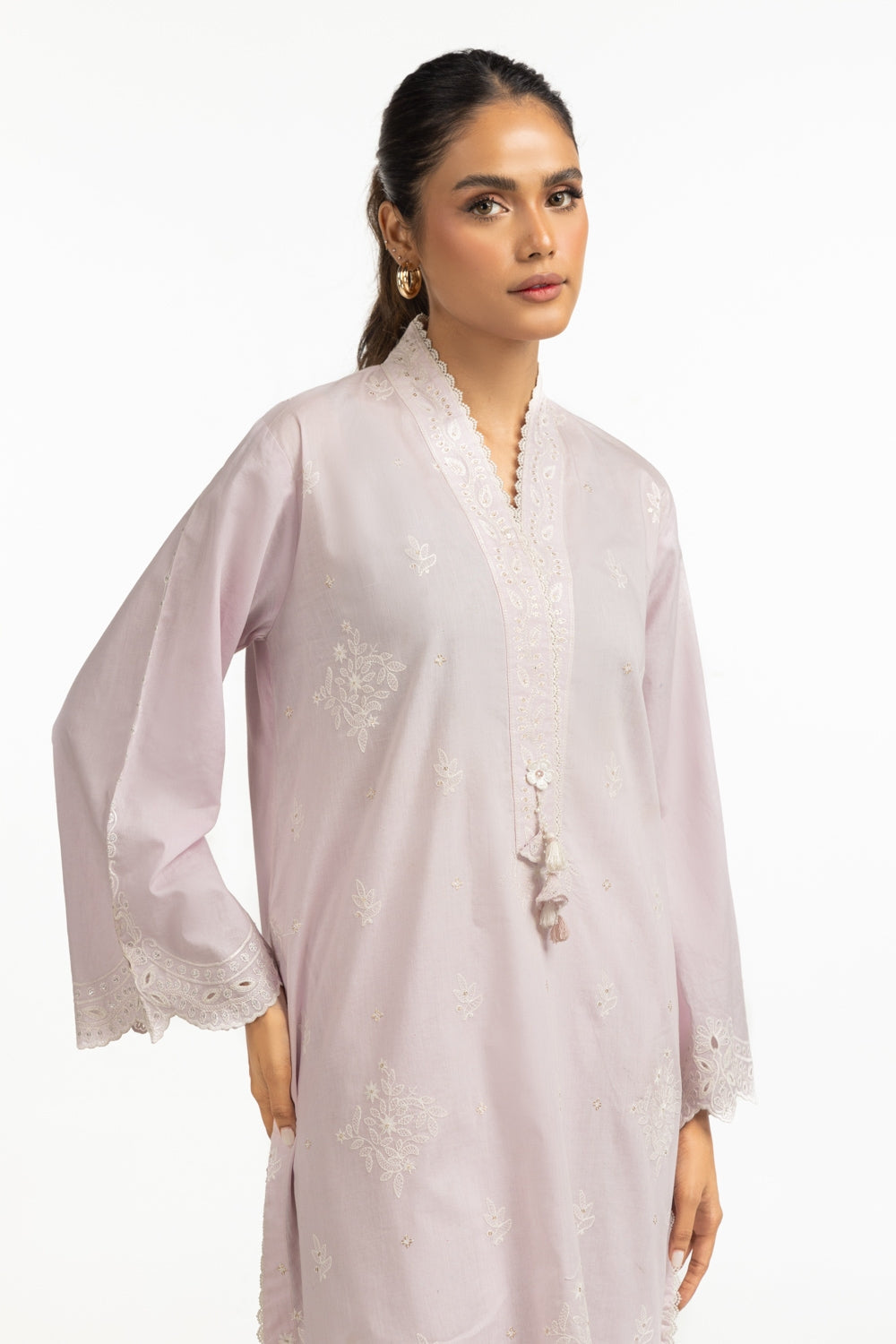 Cambric Embroidered Shirt And Trouser