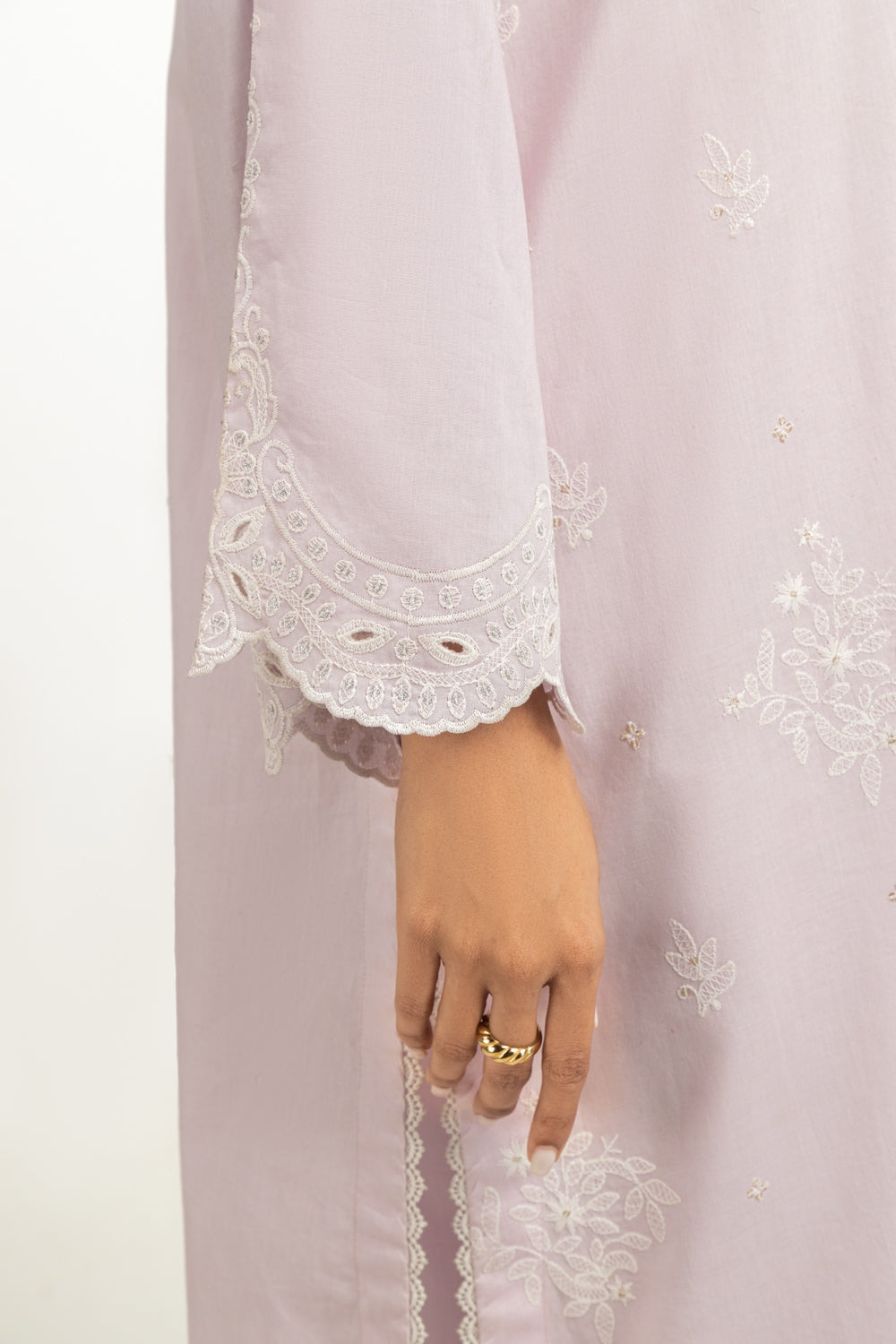 Cambric Embroidered Shirt And Trouser