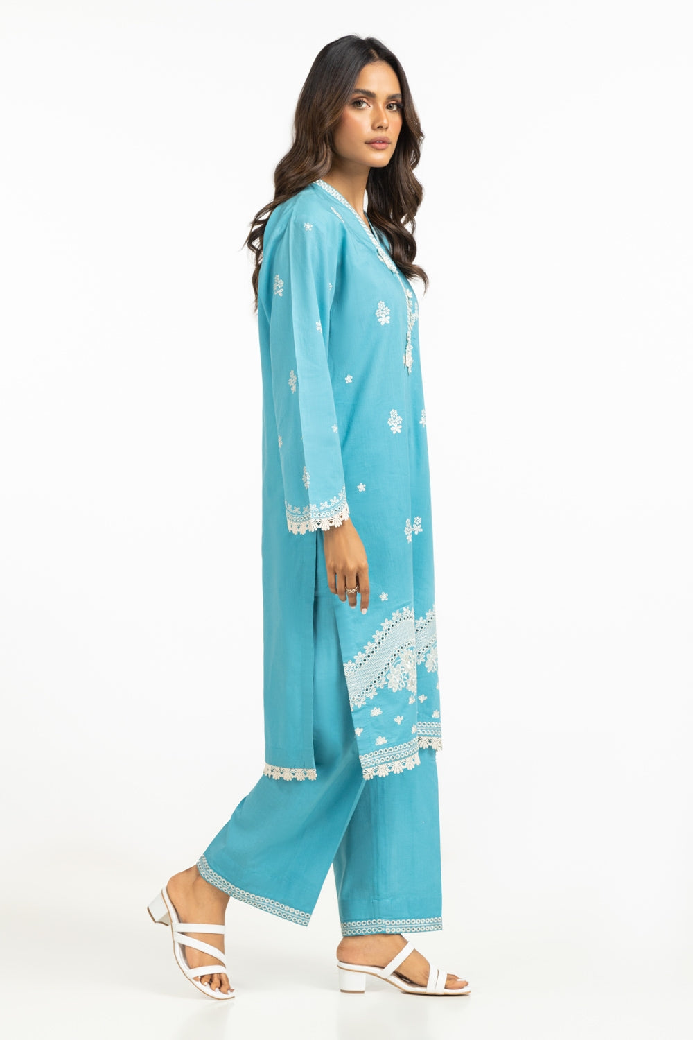 Cambric Embroidered Shirt And Trouser