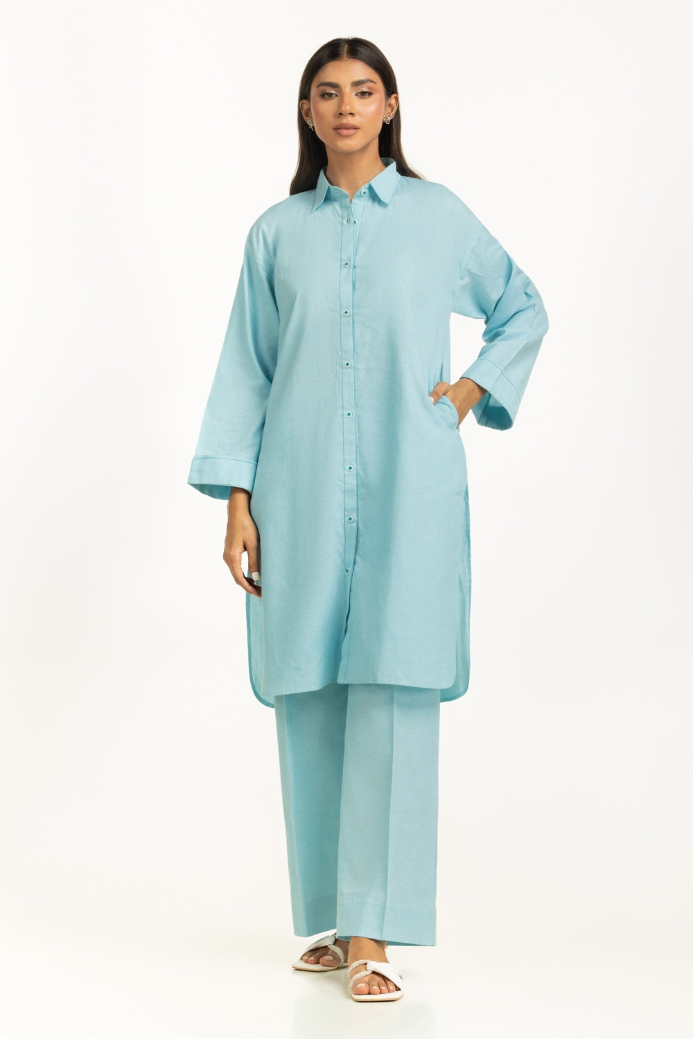 Chambray Button Down Co-Ord Set
