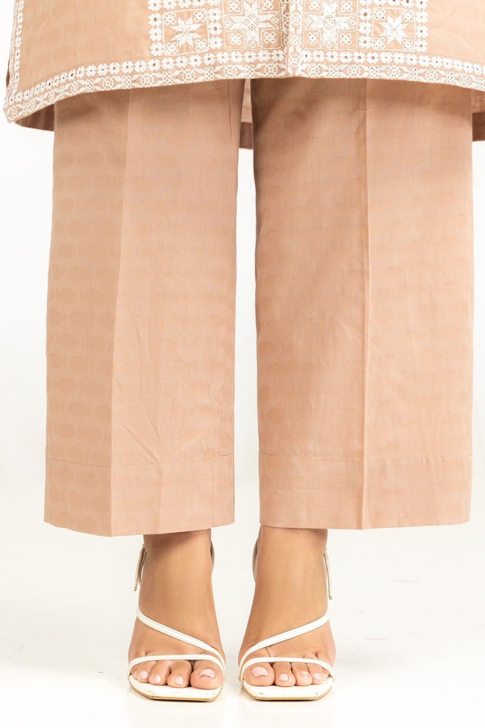Cotton Jacquard Embroidered Co-Ord Set