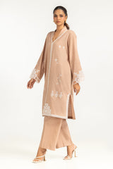 Cotton Jacquard Embroidered Co-Ord Set