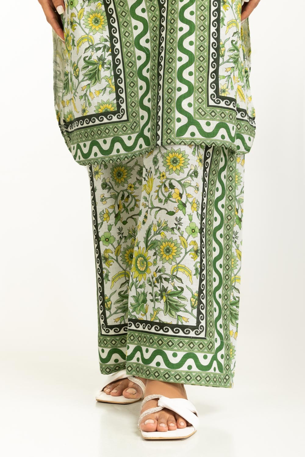Cross Slub Printed Co-Ord Set