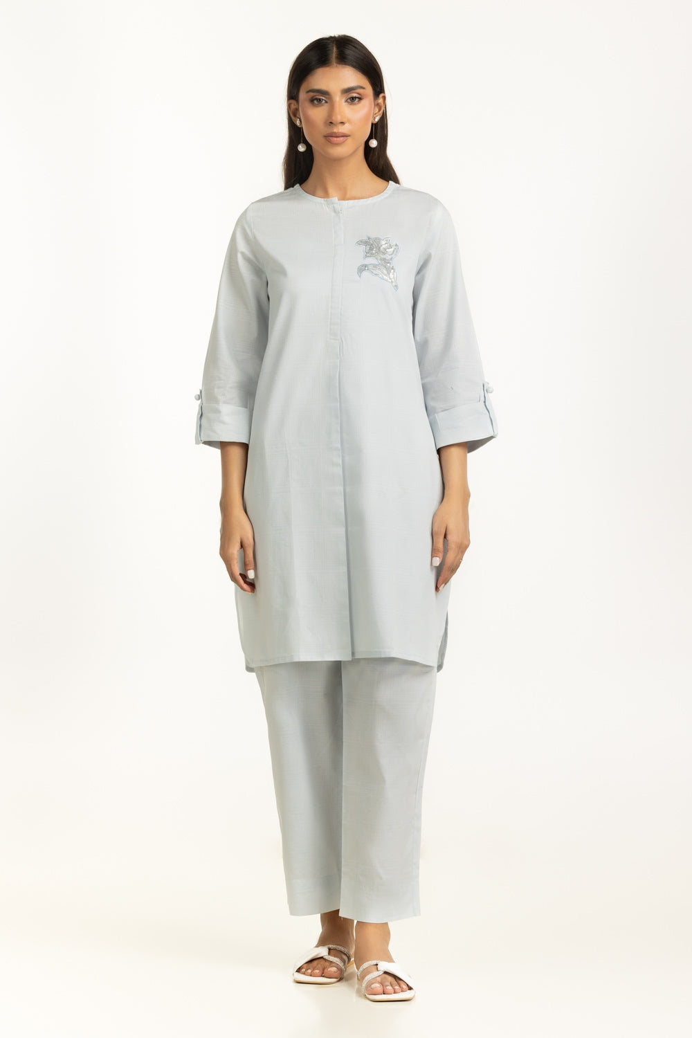Dobby Embroidered Co-Ord Set