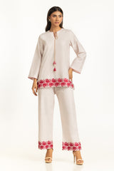 Dobby Embroidered Co-Ord Set