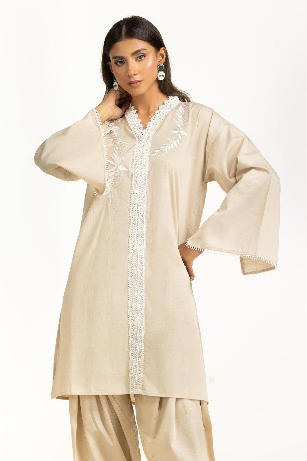 Dobby Embroidered Co-Ord Set