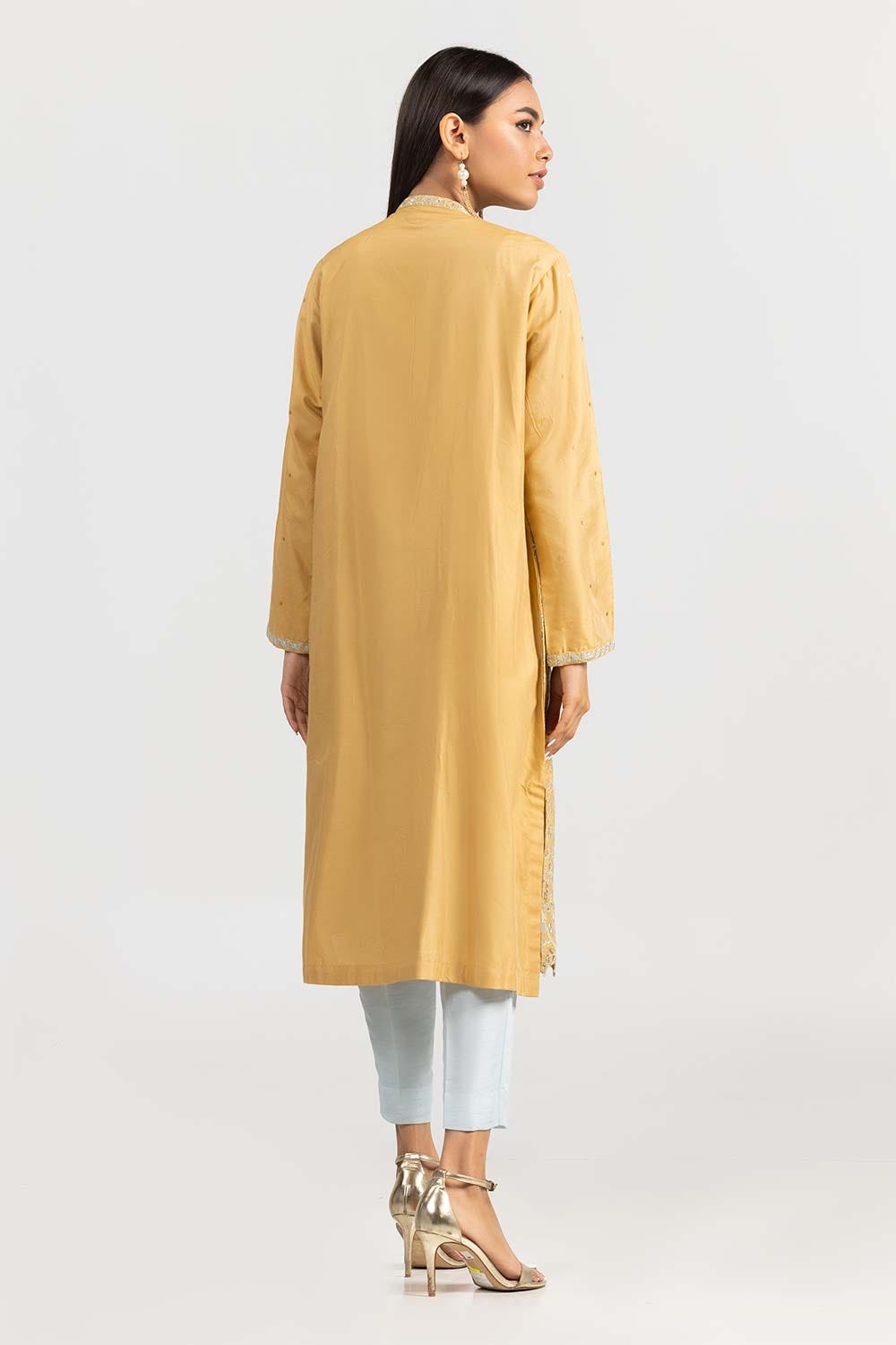 Kathan Silk Embroidered Shirt With Pants