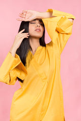 Yellow 1 Piece Jacquard Shirt