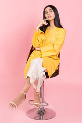 Yellow 1 Piece Jacquard Shirt