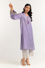 Dyed Self Jacquard Embroidered Shirt