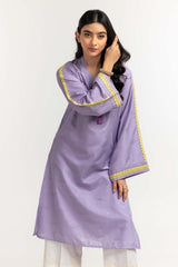 Dyed Self Jacquard Embroidered Shirt