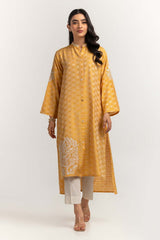 Dyed Self Jacquard Embroidered Shirt
