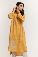 Dyed Self Jacquard Embroidered Shirt