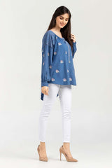 Embroidered Twill Viscose Kurti