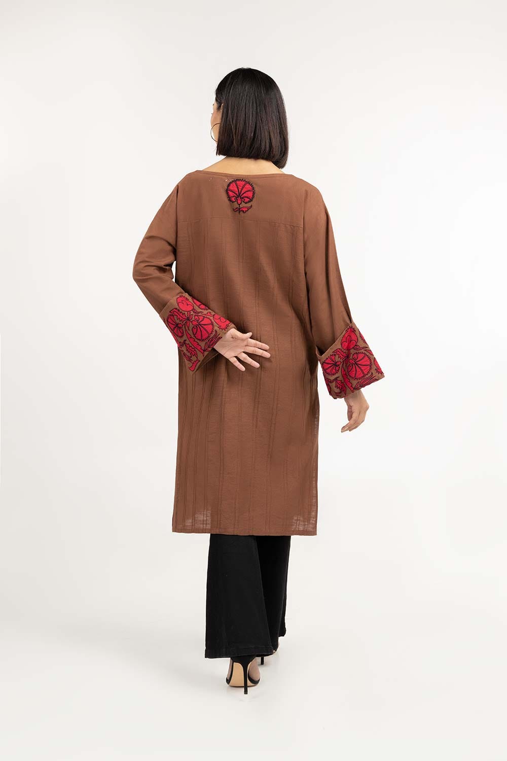 Embroidered Khaddar Shirt