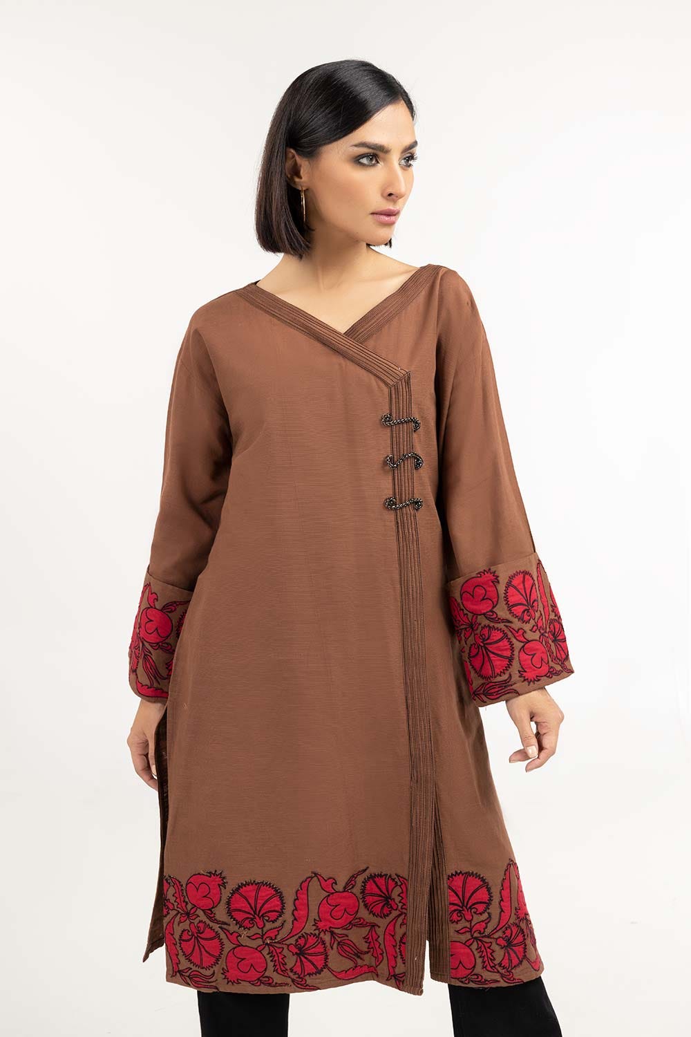 Embroidered Khaddar Shirt