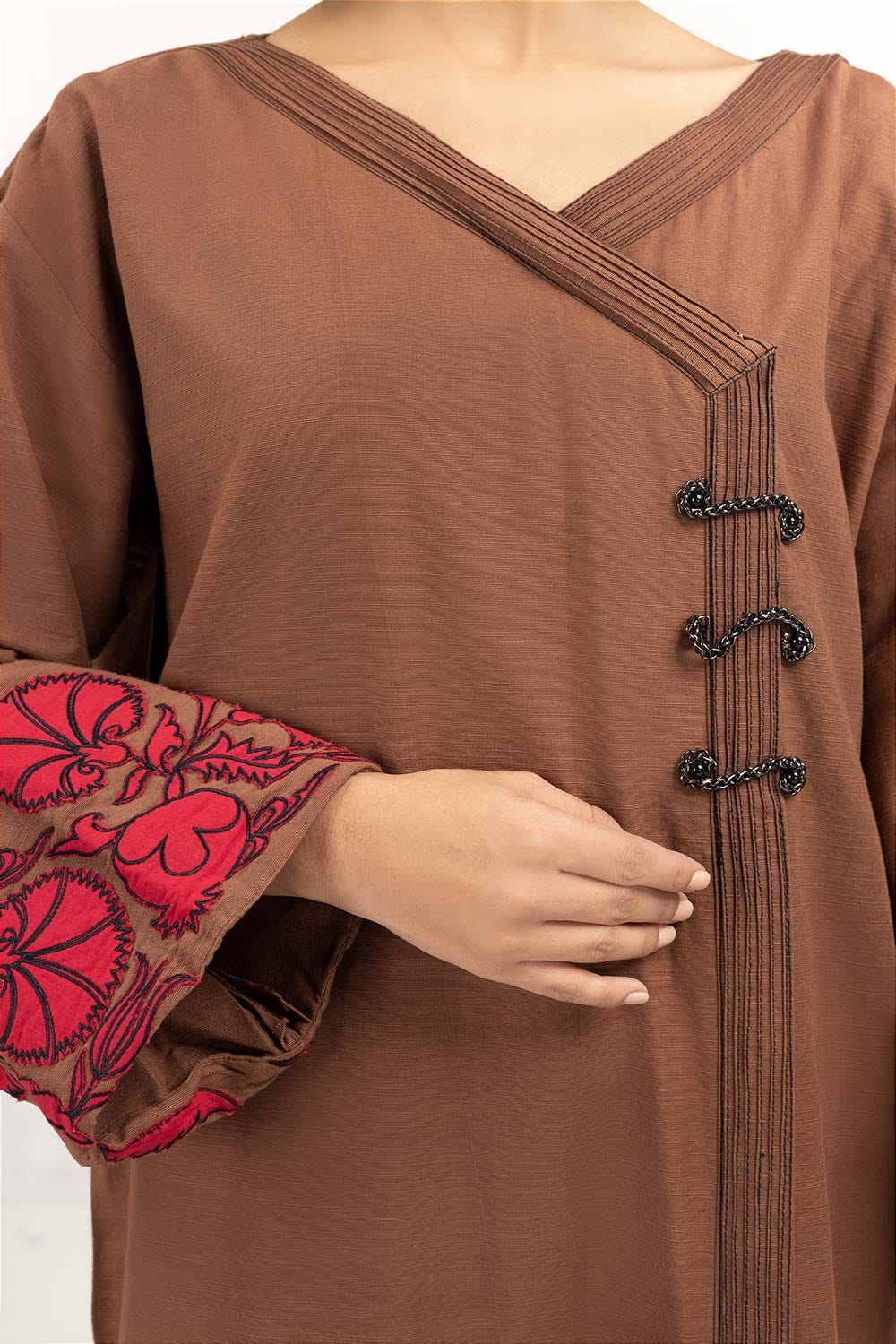 Embroidered Khaddar Shirt
