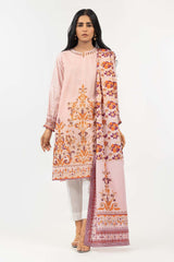 Screen Printed Cambric Shirt with Lawn Dupatta