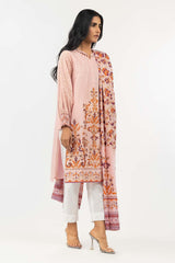 Screen Printed Cambric Shirt with Lawn Dupatta