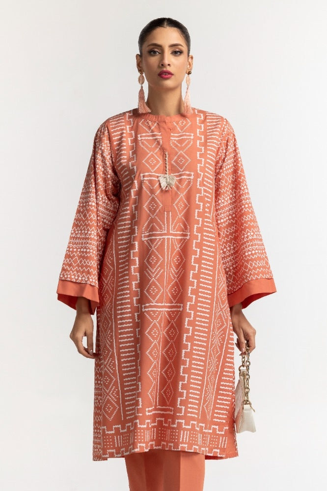 Dyed Polyester Viscose Screen Printed Shirt With Trouser