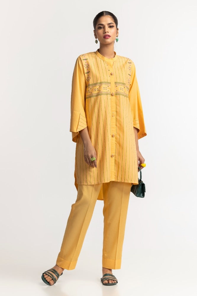 Dyed Polyester Viscose Screen Printed Shirt With Trouser