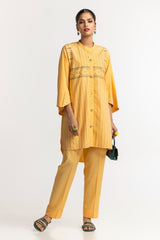 Dyed Polyester Viscose Screen Printed Shirt With Trouser