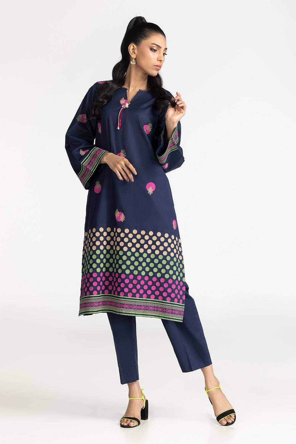 Cambric Block Printed Shirt And Dyed Trouser