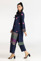 Cambric Block Printed Shirt And Dyed Trouser