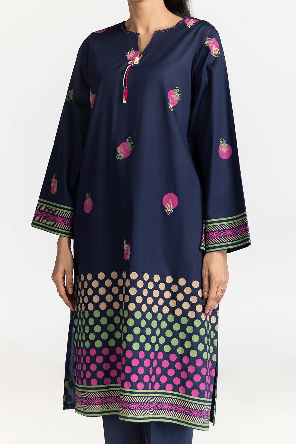 Cambric Block Printed Shirt And Dyed Trouser